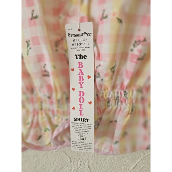 Permanent Press The Baby Doll Blouse Vinrage Deadstock Size S/M - Picture 4 of 6
